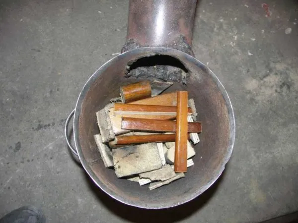 как сделать печку для гаража. печь для гаража на дровах. 4