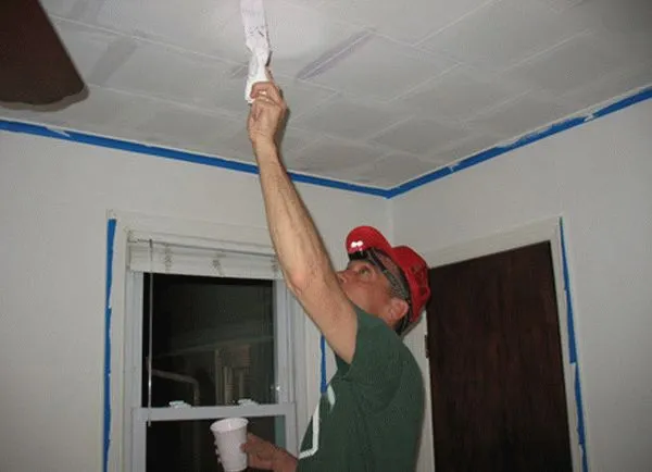 подготовка пенопластового потолка к покраске