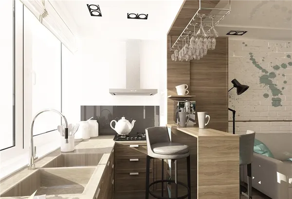 балкон, совмещенный с кухней — 100 фото идей дизайна. дизайн кухни с балконом. 20