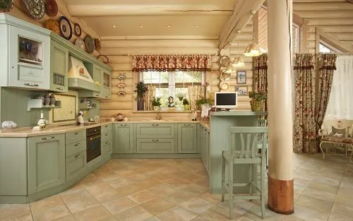 интерьер кухни-гостиной в деревянном доме. дизайн кухни совмещенной с гостиной (24 фото). интерьер.