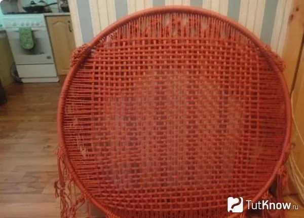 готовое плетённое сидение подвесного кресла-гамака