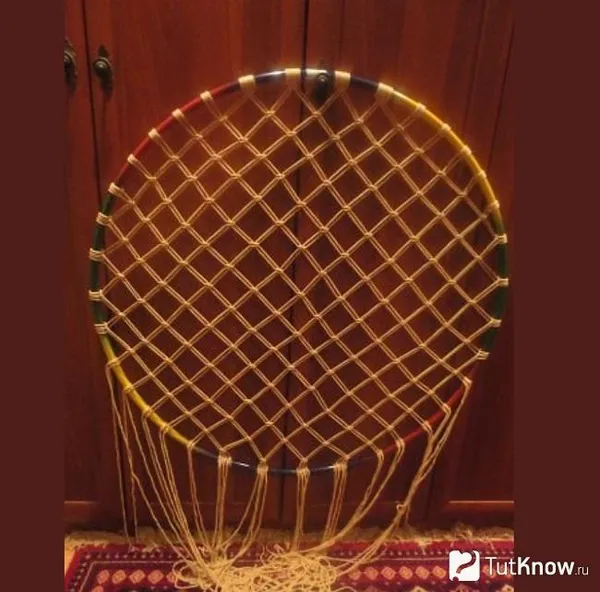 плетение подвесного кресла-гамака в технике макраме