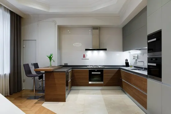сочетание плитки и ламината на полу: идеи дизайна для прихожей и кухни. плитка и ламинат на кухне. 5