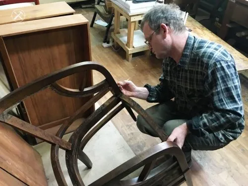 ремонт и перетяжка старого кресла своими руками. реставрация кресла своими руками. 10