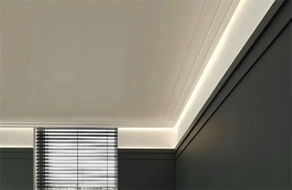 как сделать подсветку потолка с плинтусом для светодиодной ленты. потолочный плинтус с подсветкой. 22