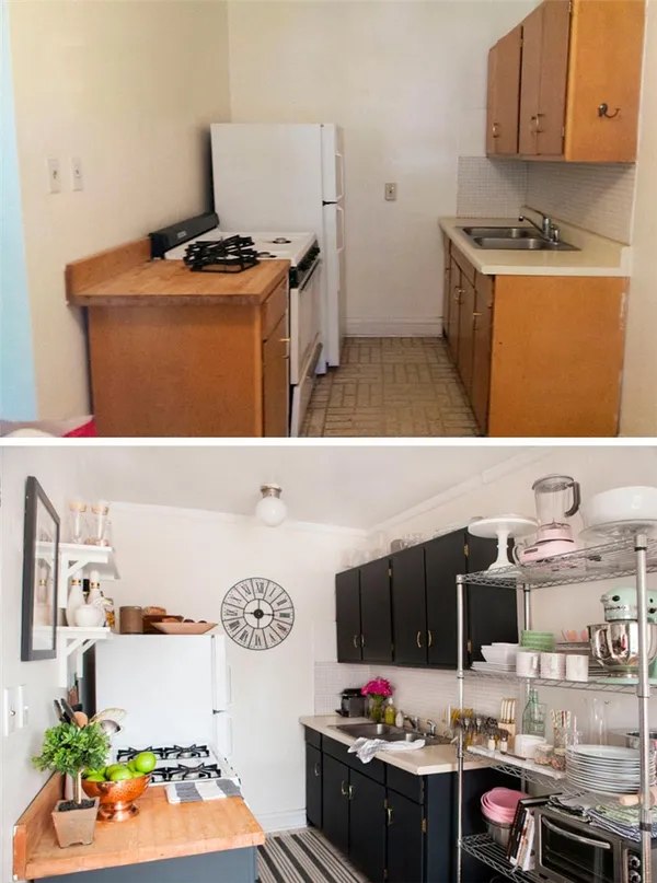 кухня до и после переделки