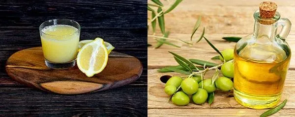 лимонный сок и оливковое масло для полировки мебели
