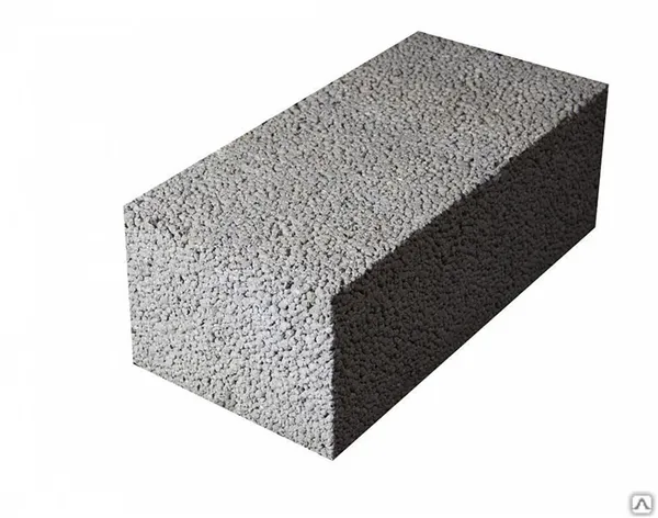 полнотелый монолитный керамзитобетонный блок для нагруженных стен и цоколя