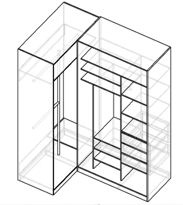 как спроектировать угловой шкаф-купе: чертежи, размеры, внутреннее наполнение