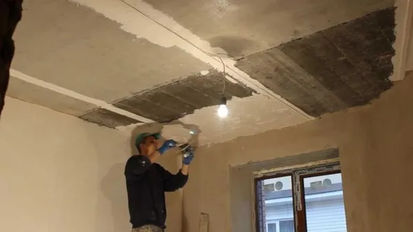 выравнивание потолка под потолочную плитку