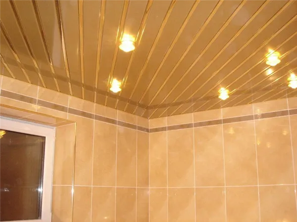 как обшить потолок пластиковыми панелями в ванной. потолок в ванной из пластиковых панелей. 6