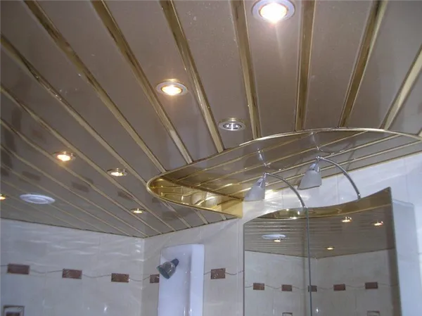 как обшить потолок пластиковыми панелями в ванной. потолок в ванной из пластиковых панелей. 8