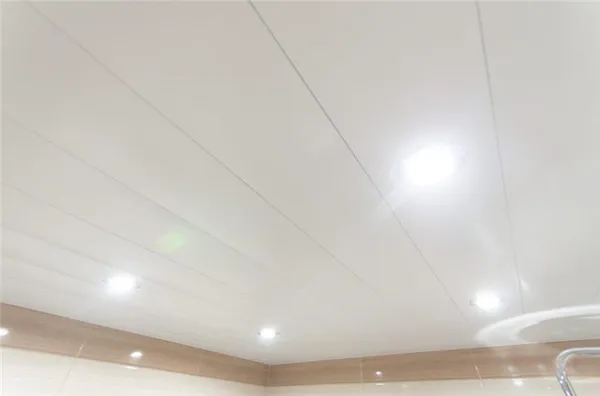 как обшить потолок пластиковыми панелями в ванной. потолок в ванной из пластиковых панелей. 12