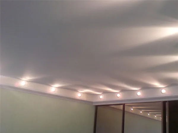 как сделать сатиновый натяжной потолок с подсветкой