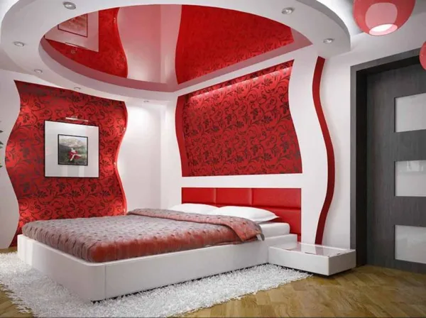 натяжные потолки в спальне: 60 современных вариантов, фото в интерьере. натяжные потолки фото для спальни. 7