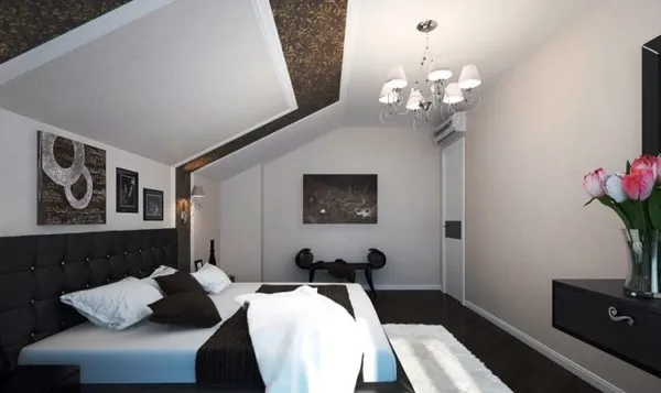 натяжные потолки в спальне: 60 современных вариантов, фото в интерьере. натяжные потолки фото для спальни. 17
