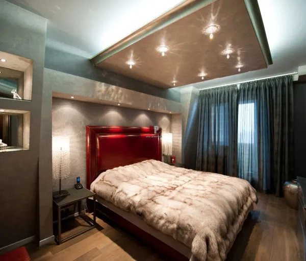 натяжные потолки в спальне: 60 современных вариантов, фото в интерьере. натяжные потолки фото для спальни. 16