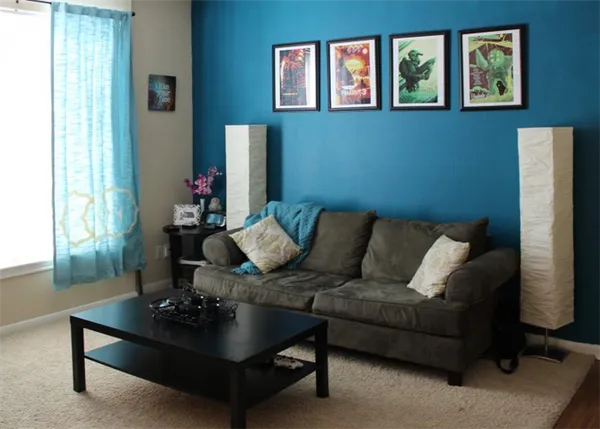 обои синего цвета в интерьере: варианты сочетания, новинки дизайна, выбор штор, а также реальные фото. синие обои в комнате. 55