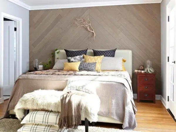 ламинат на стене в интерьере спальни: секреты монтажа + фото лучших вариантов дизайна