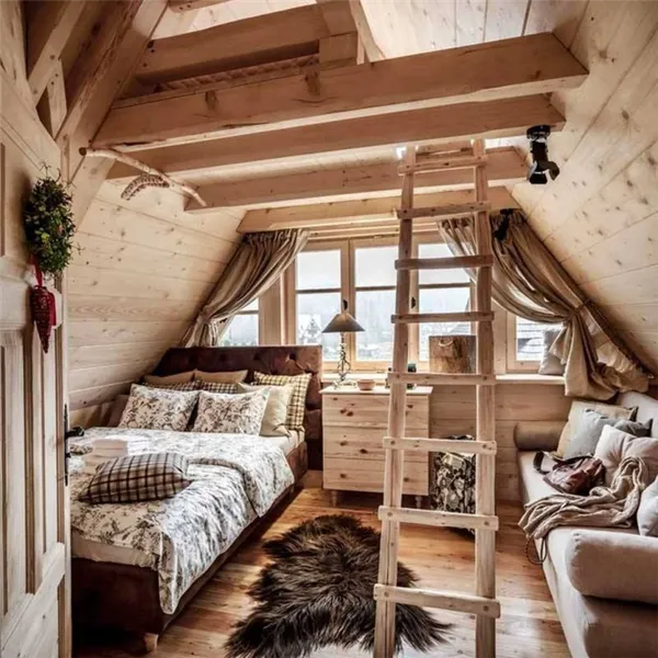 спальня в деревянном доме. спальня в деревянном доме. 5