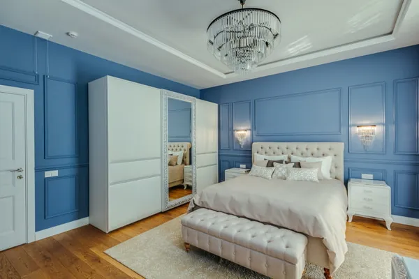 спальня в голубых тонах: особенности оформления, сочетания цветов, идеи дизайна. спальня в голубом цвете. 9