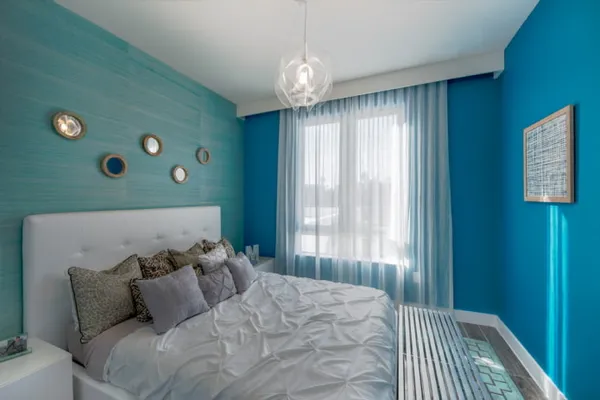 спальня в голубых тонах: особенности оформления, сочетания цветов, идеи дизайна. спальня в голубом цвете. 8