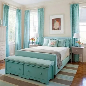 спальня в голубых тонах: особенности оформления, сочетания цветов, идеи дизайна. спальня в голубом цвете. 3