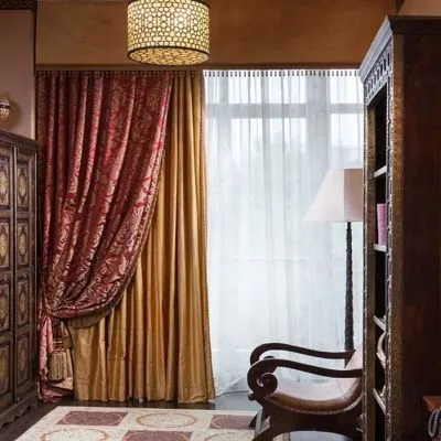 шторы в спальную комнату японского стиля