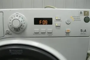 ошибка f08 на стиральной машине хотпойнт аристон