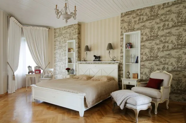 светлая спальня в классическом стиле