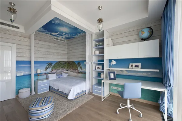 фото спальни в морском стиле