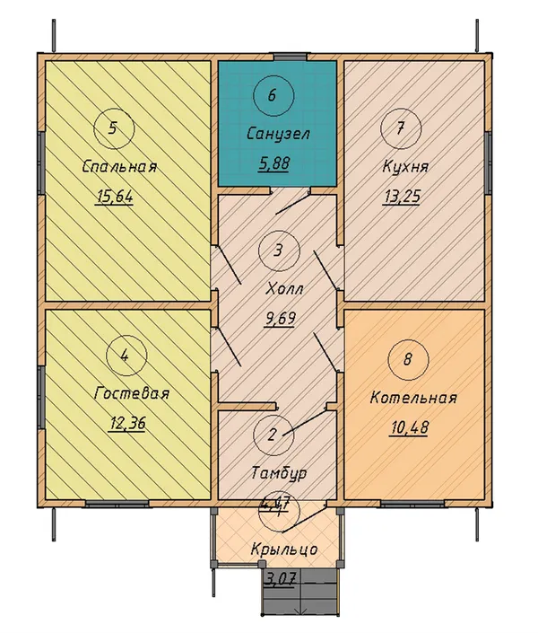 план дома коридорного типа