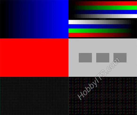 набор картинок с цветными заливками и градиентами для проверки телевизора на битые пикселы