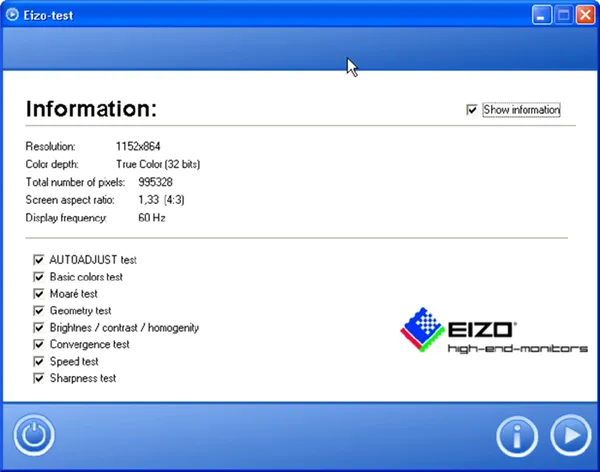 eizo test monitor
