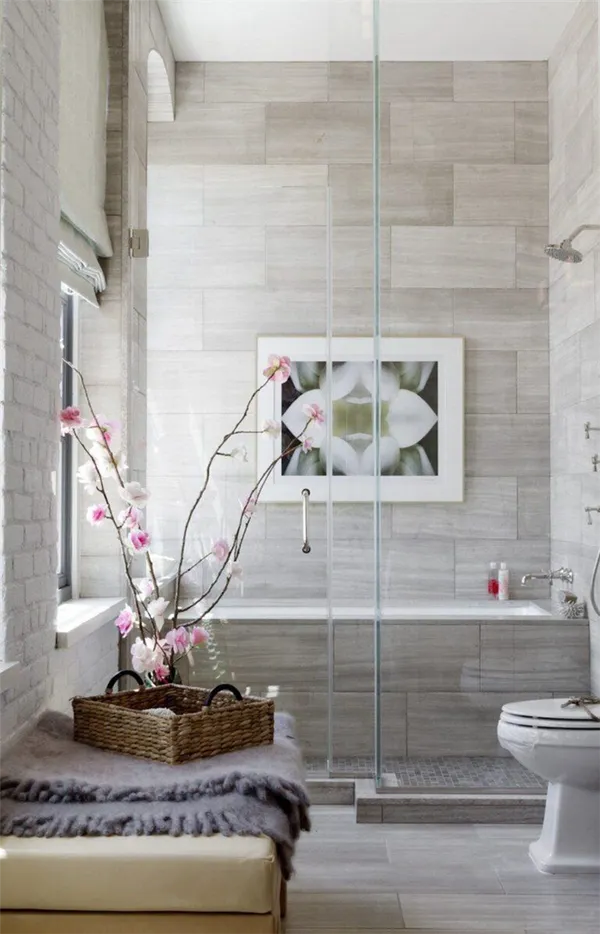 60 идей интерьеров ванной комнаты совмещенной с туалетом. дизайн ванной комнаты совмещенной с туалетом. 8