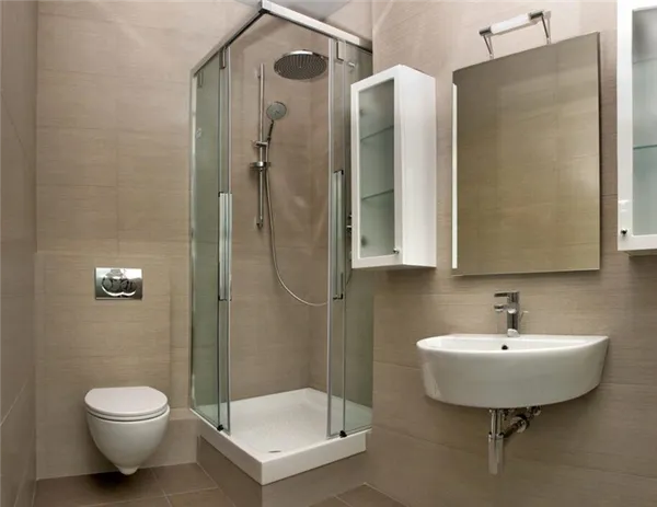 60 идей интерьеров ванной комнаты совмещенной с туалетом. дизайн ванной комнаты совмещенной с туалетом. 23