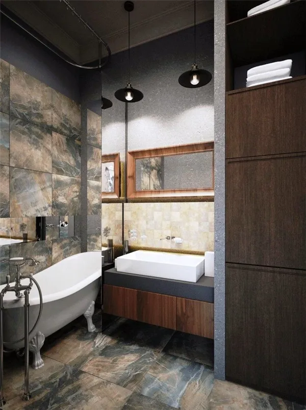 60 идей интерьеров ванной комнаты совмещенной с туалетом. дизайн ванной комнаты совмещенной с туалетом. 27