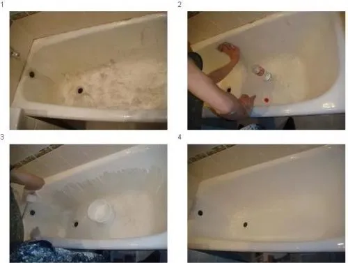 обновление ванны с помощью жидкого акрила