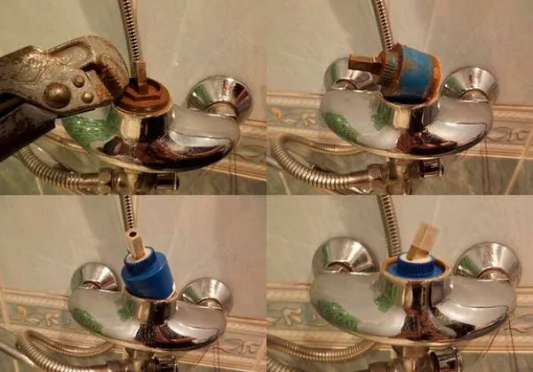 ремонт однорычажного крана в ванной