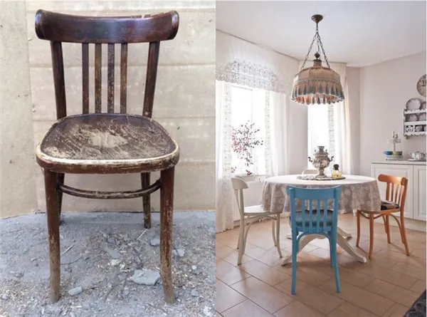 старый венский стул до и после реставрации