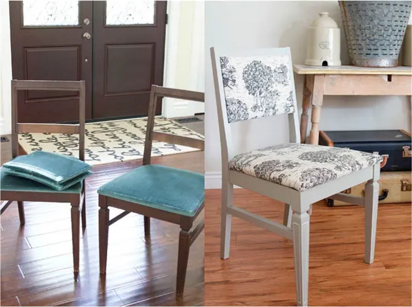 старый стул до и после реставрации