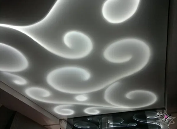 светодиодная лента внутри натяжного потолка