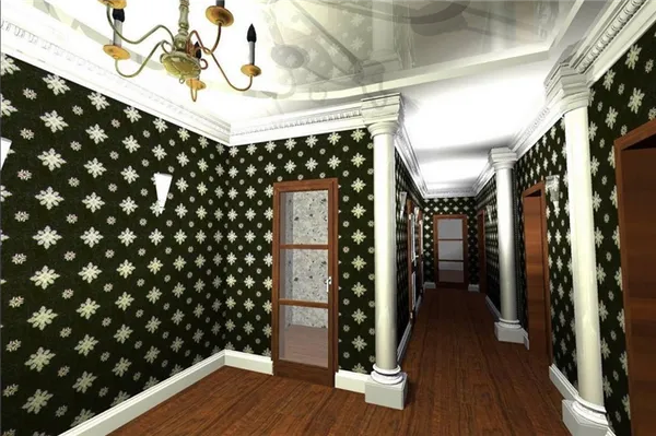 50 современных идей оформления прихожей и коридора с использованием обоев. обои в коридор фото. 37