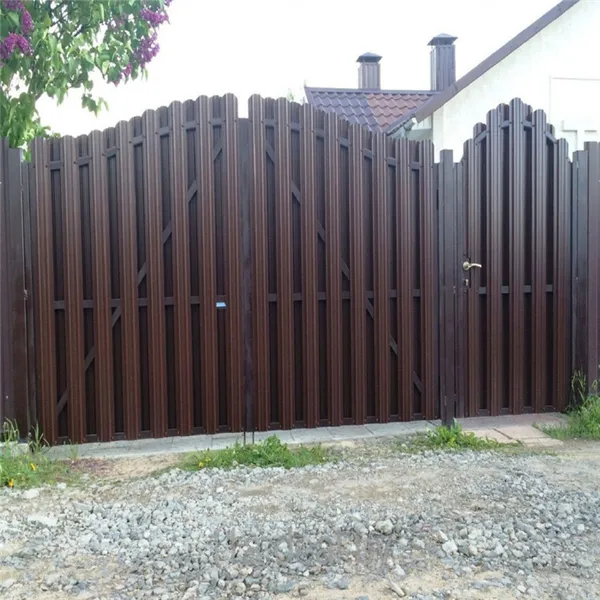 забор из металлического штакетника (евроштакетника) своими руками. забор из металлического штакетника фото. 23