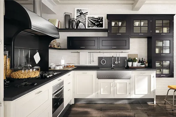 дизайн кухни с темным верхом в сочетании со светлым низом: особенности исполнения. кухня белый верх темный низ. 2