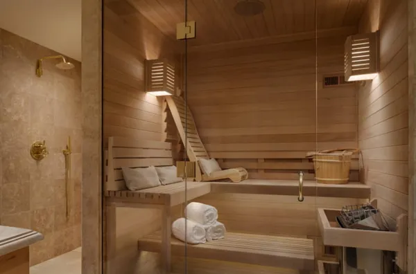 деревянная баня в современном стиле