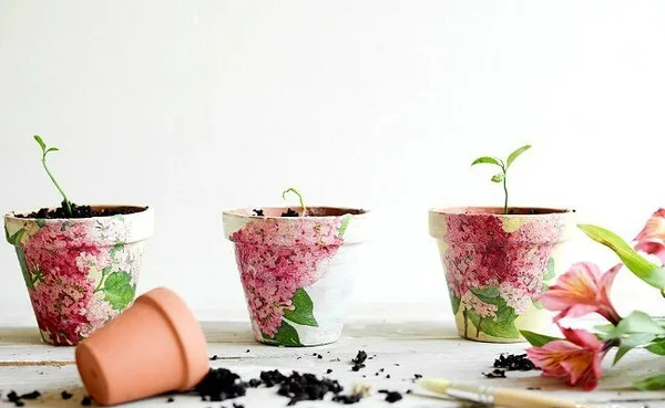 декор цветочных горшков своими руками: более 50 идей