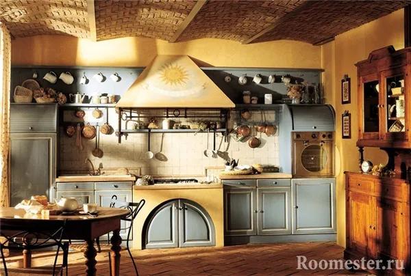 кухня в зарубежном деревенском стиле