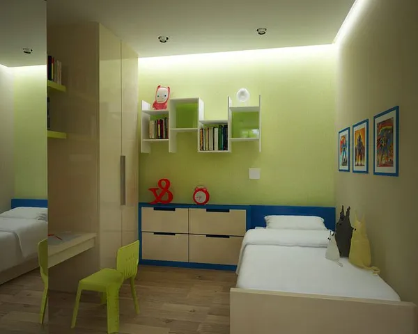 кровать для ребенка в общей комнате однушки
