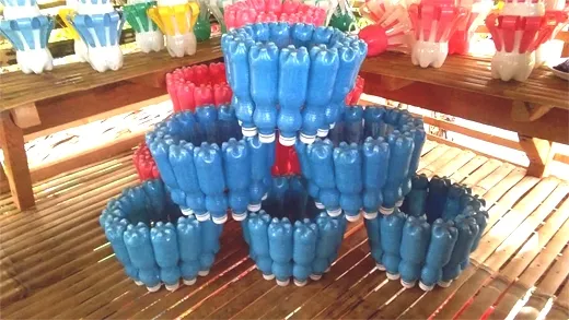 мастер-класс: поделка из пластиковых бутылок «подсолнушек»